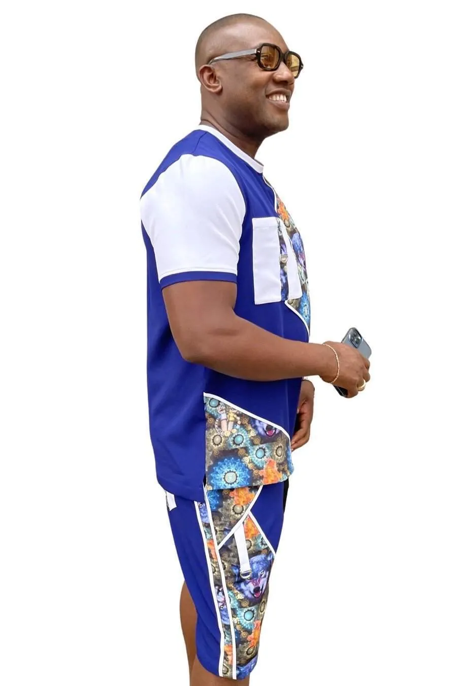 African Native Nigerian Ankara Blue