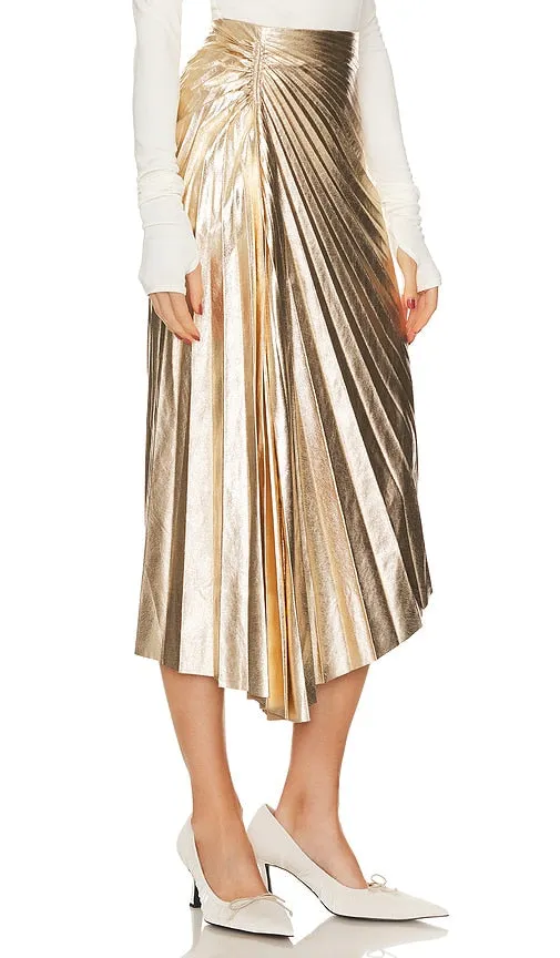 A.L.C. Tori Skirt in Metallic Gold