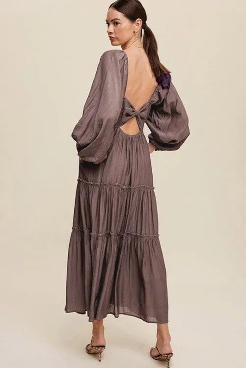 Becca Bow Back Tiered Maxi