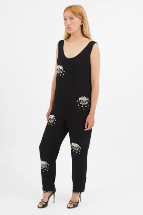 Black Sequin Embellished Jumpsuit