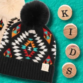 CC South Western Print Kids Beanies Hats