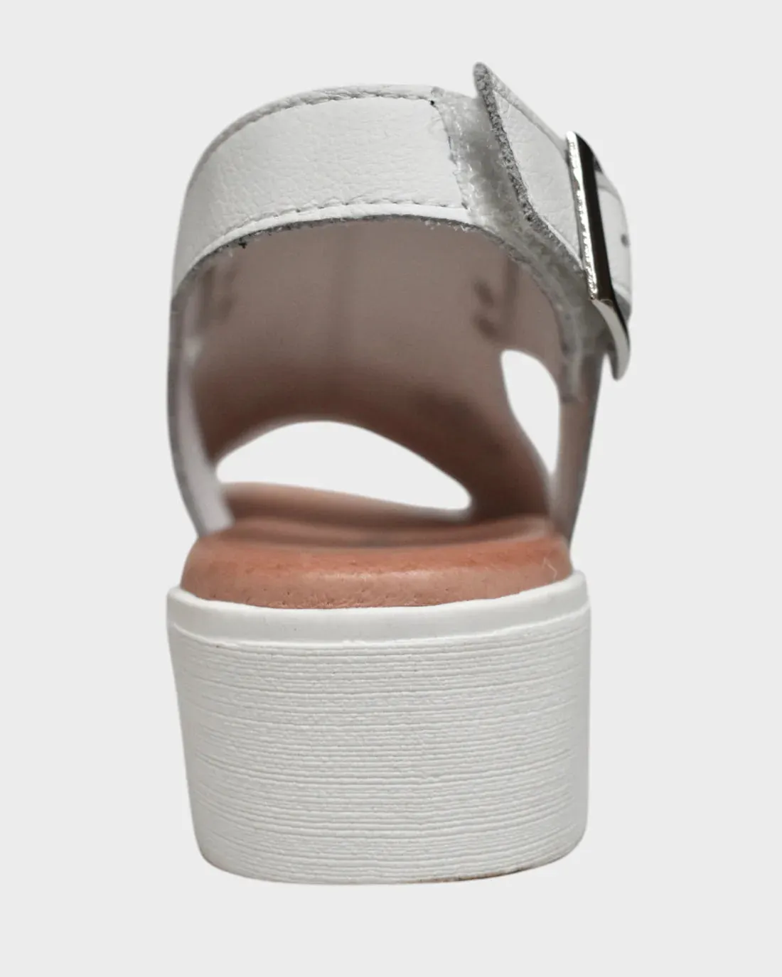 Django and Juliette Madis Sandal  -  White Bouquet  -  White Leather