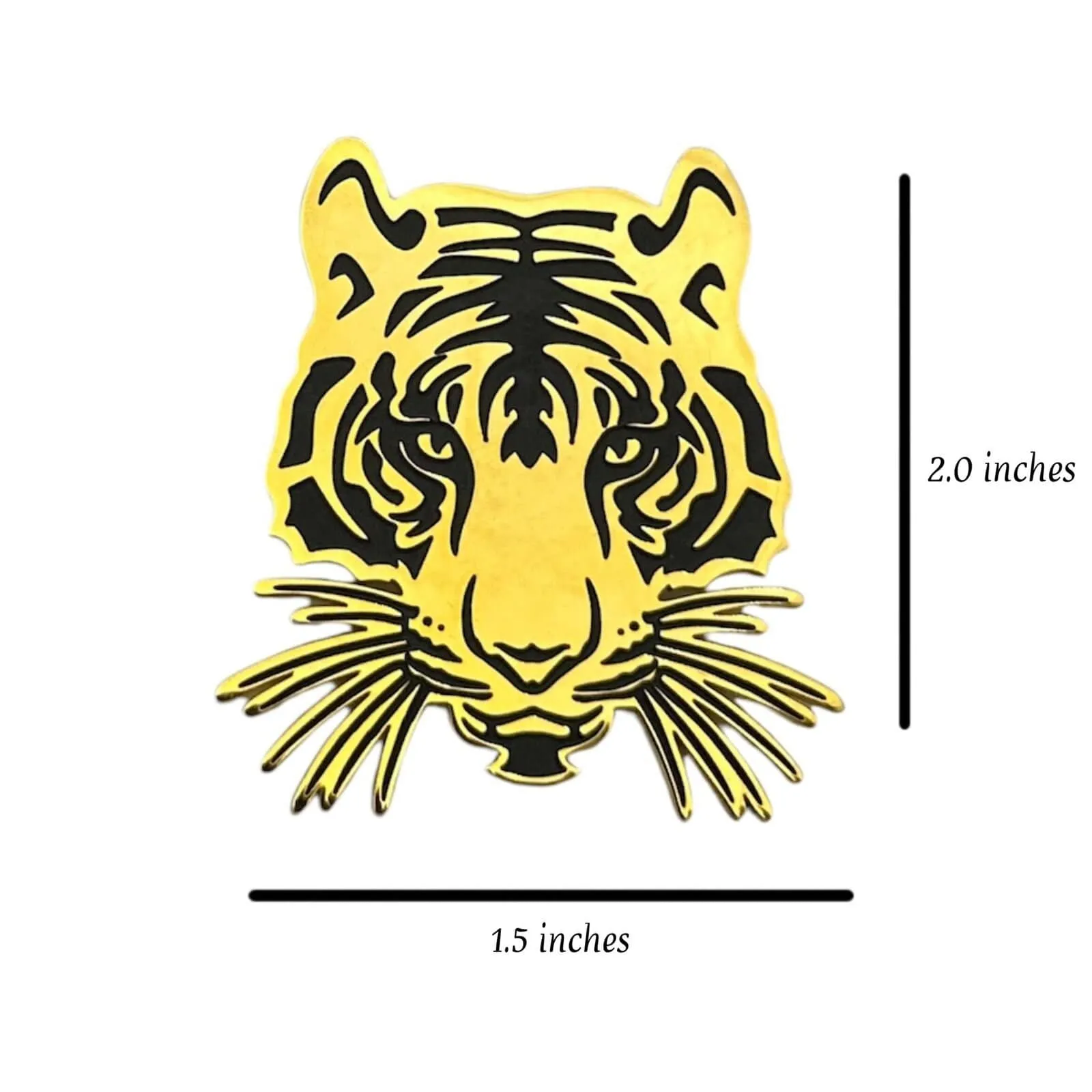 Golden Color Tiger Face Shaped Golden Metal Brooch