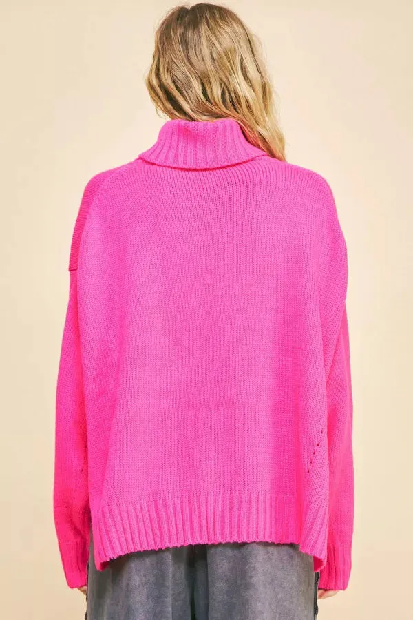 High Neck Long Sleeve Pullover