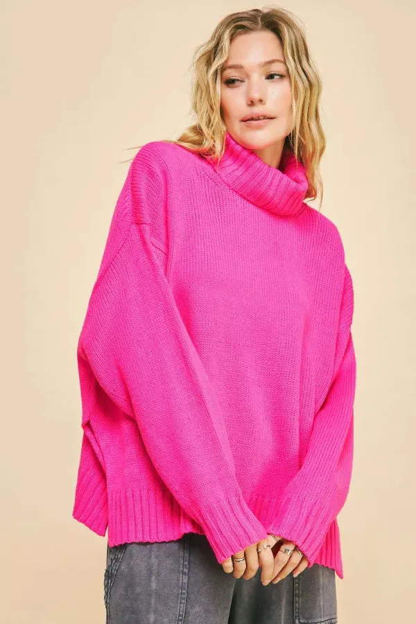 High Neck Long Sleeve Pullover