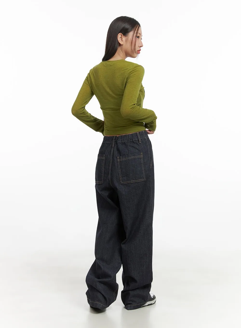 Lola Pintuck Baggy Jeans CO402