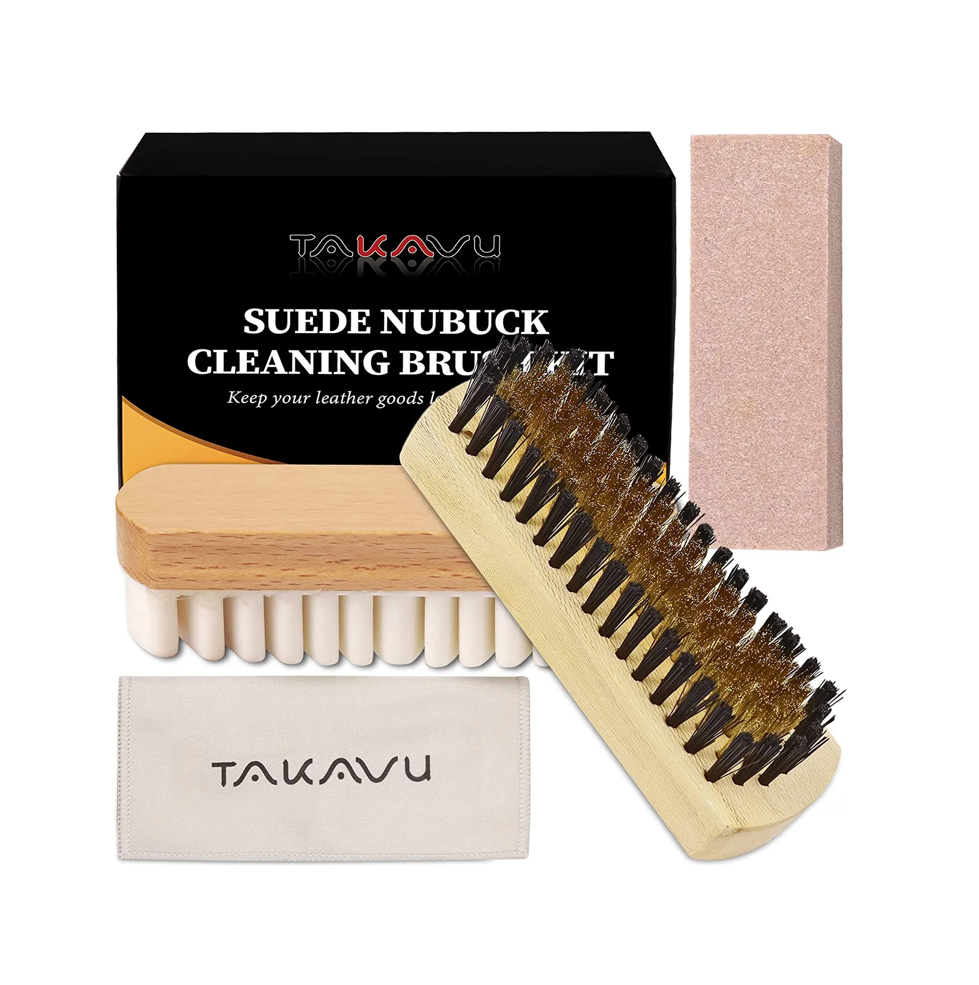 Premium Suede & Nubuck Cleaning Brush Kit by TAKAVU