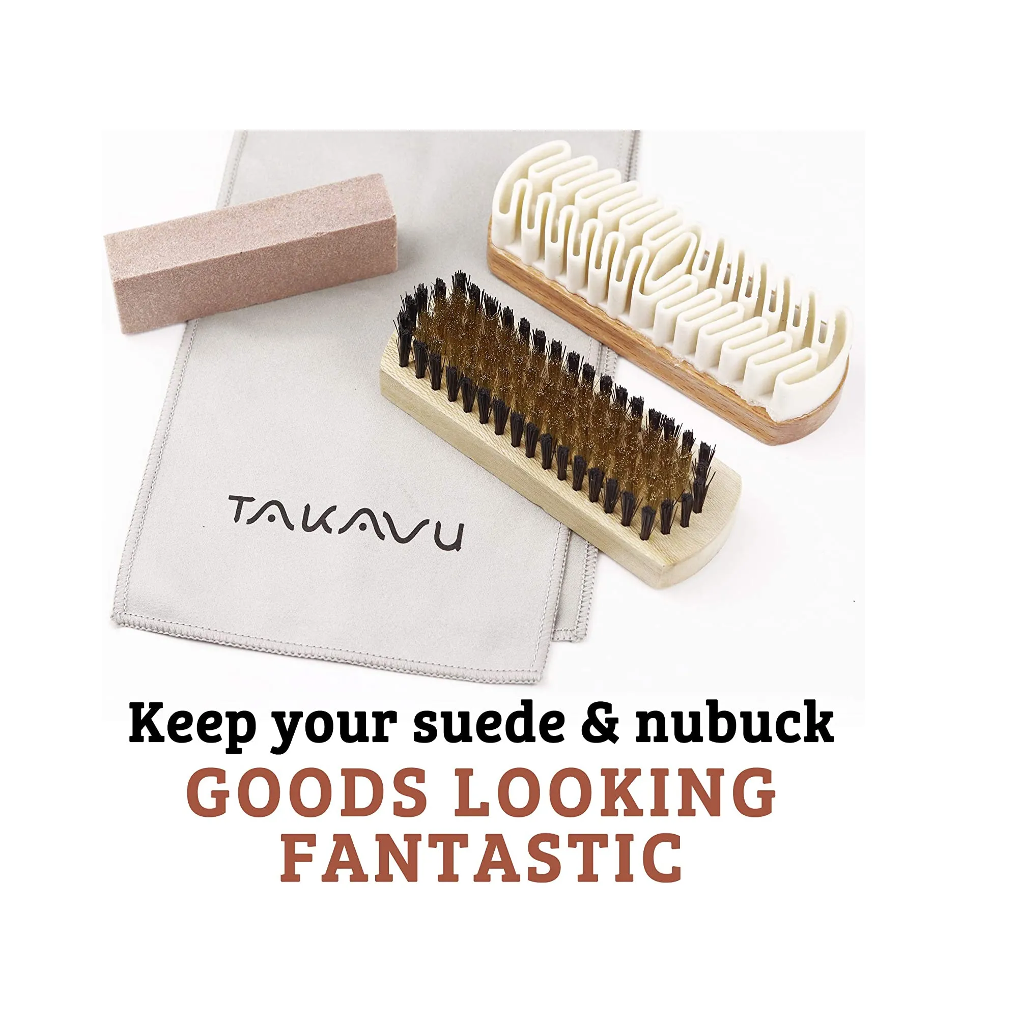 Premium Suede & Nubuck Cleaning Brush Kit by TAKAVU