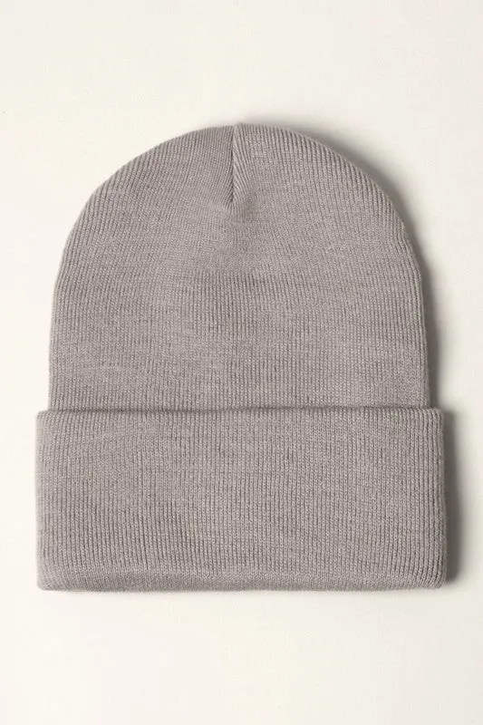 Unisex Solid Beanie