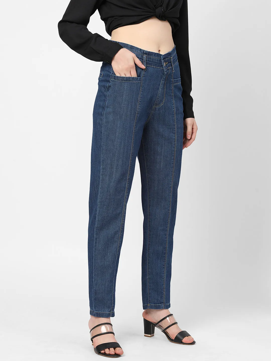 Women High-Rise Baggy Fit Jeans