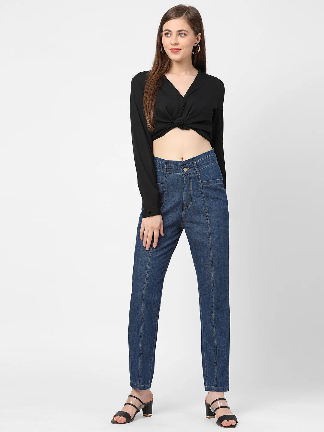 Women High-Rise Baggy Fit Jeans